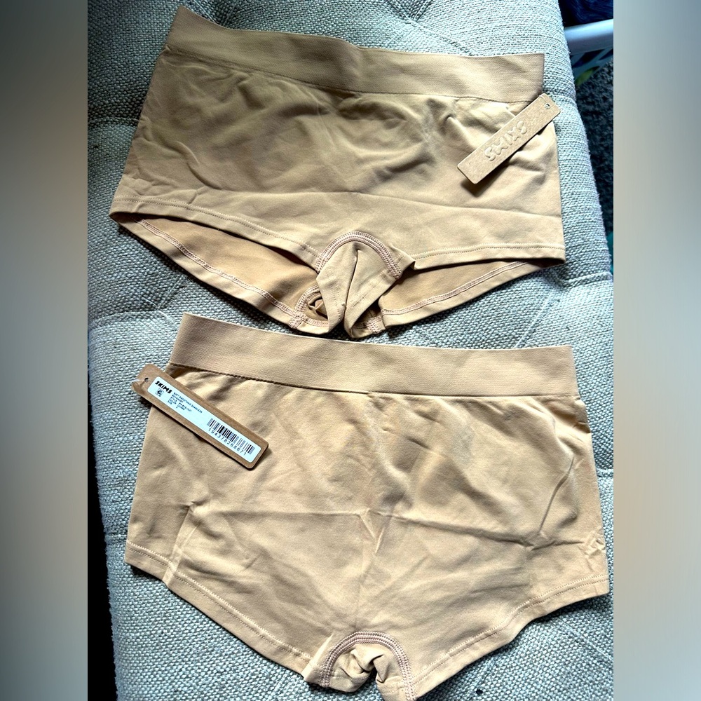 2 pr NWT Skims Boy Shorts size S beige. Closet Closing. Make reasonable offer